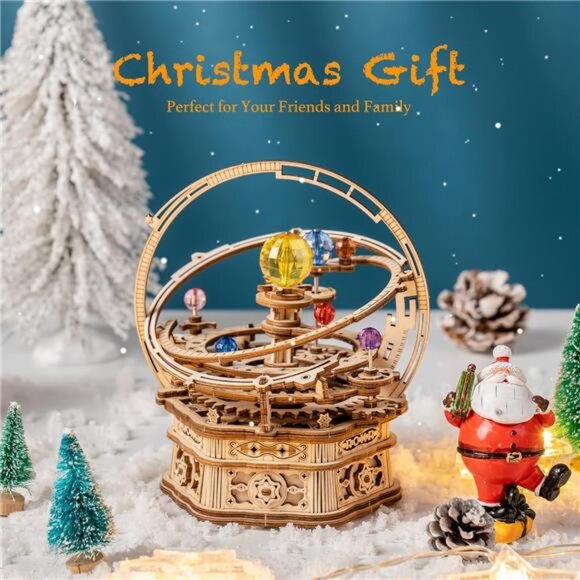 ROKR 3D Wooden Puzzles for Adults Mechanical Music Box-Starry Night, DIY - Picture 4 of 7